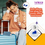 VIAGGI New Silicone In Flight Ear Plugs - Transparent Blue